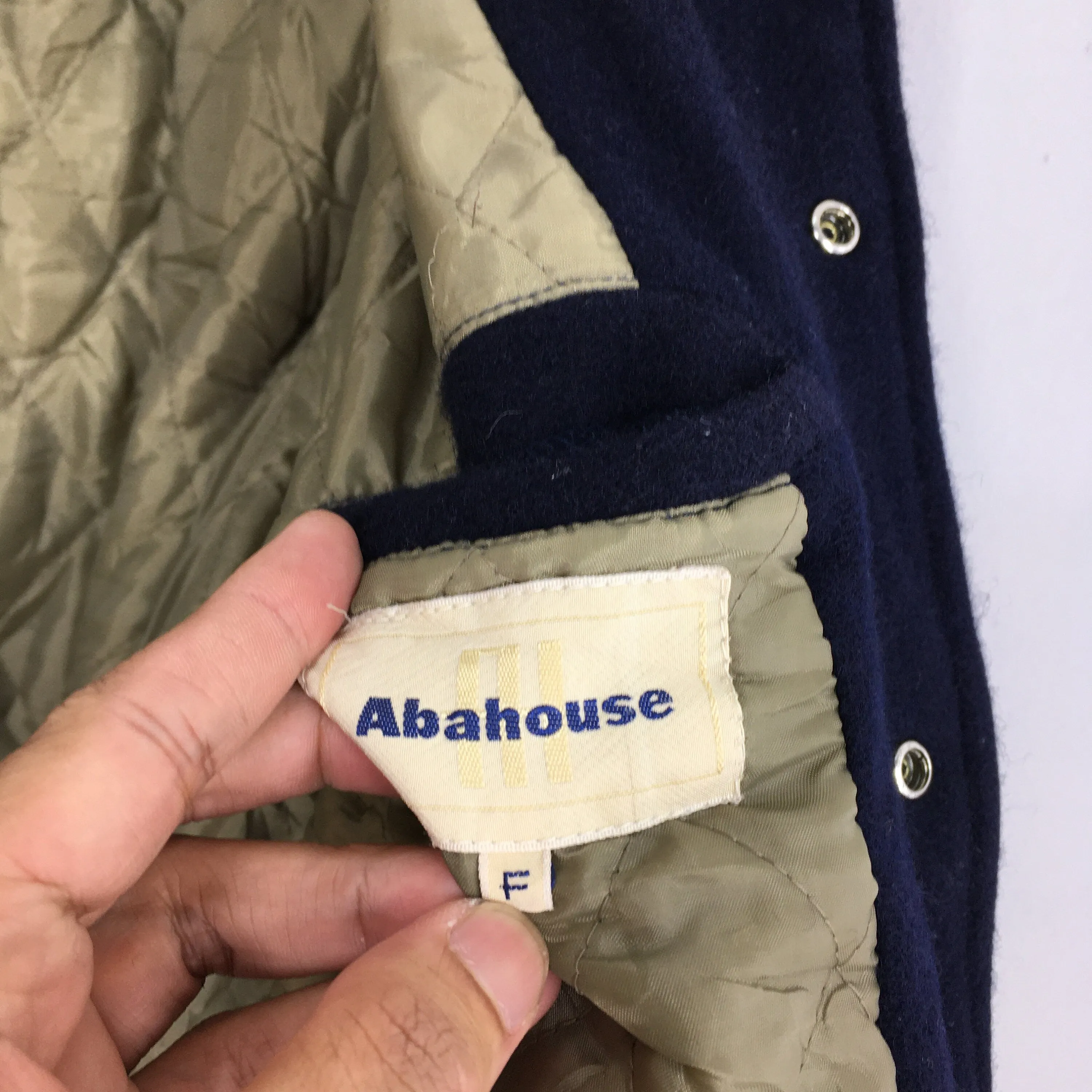 Abahouse Japan Wool Leather Varsity Jacket Medium