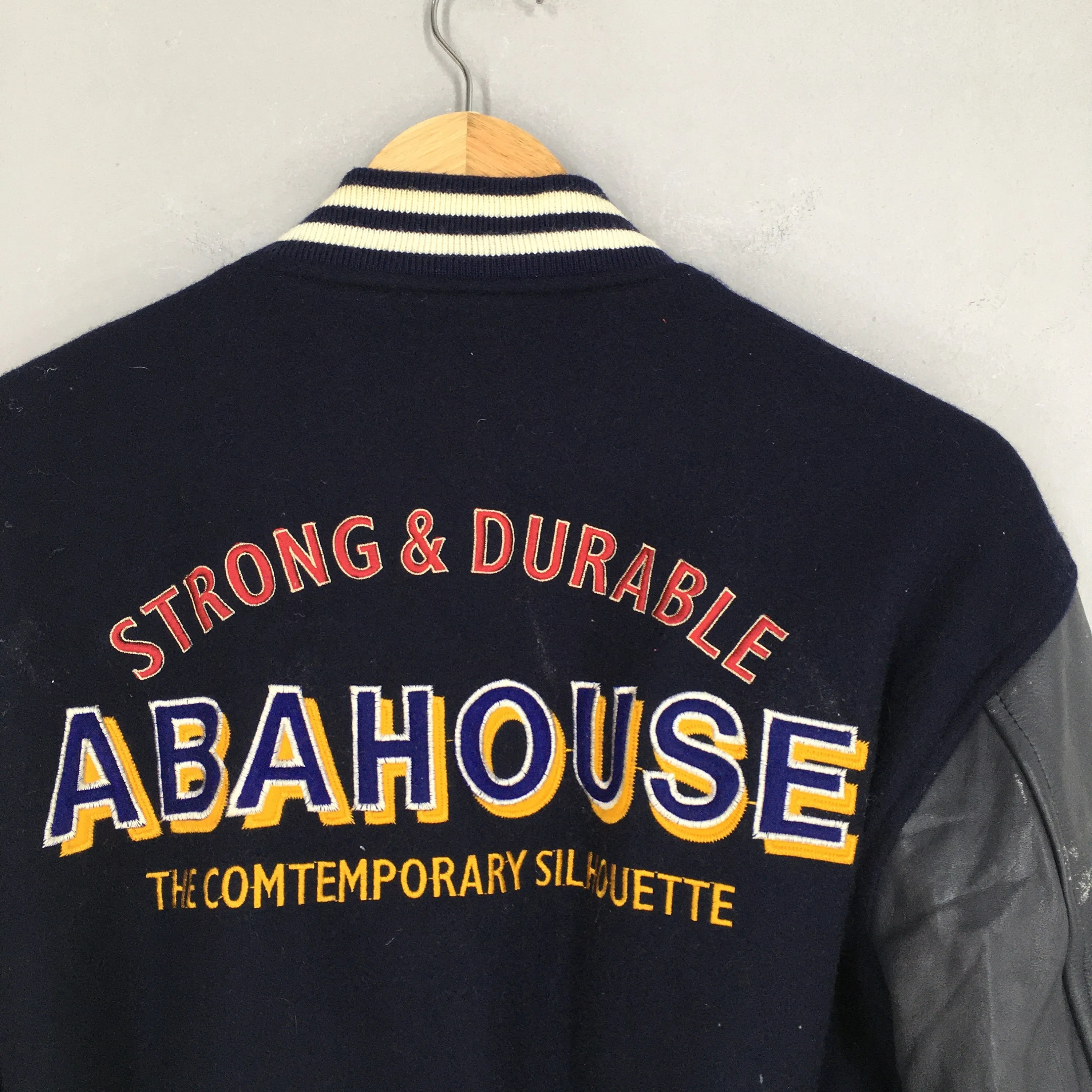 Abahouse Japan Wool Leather Varsity Jacket Medium