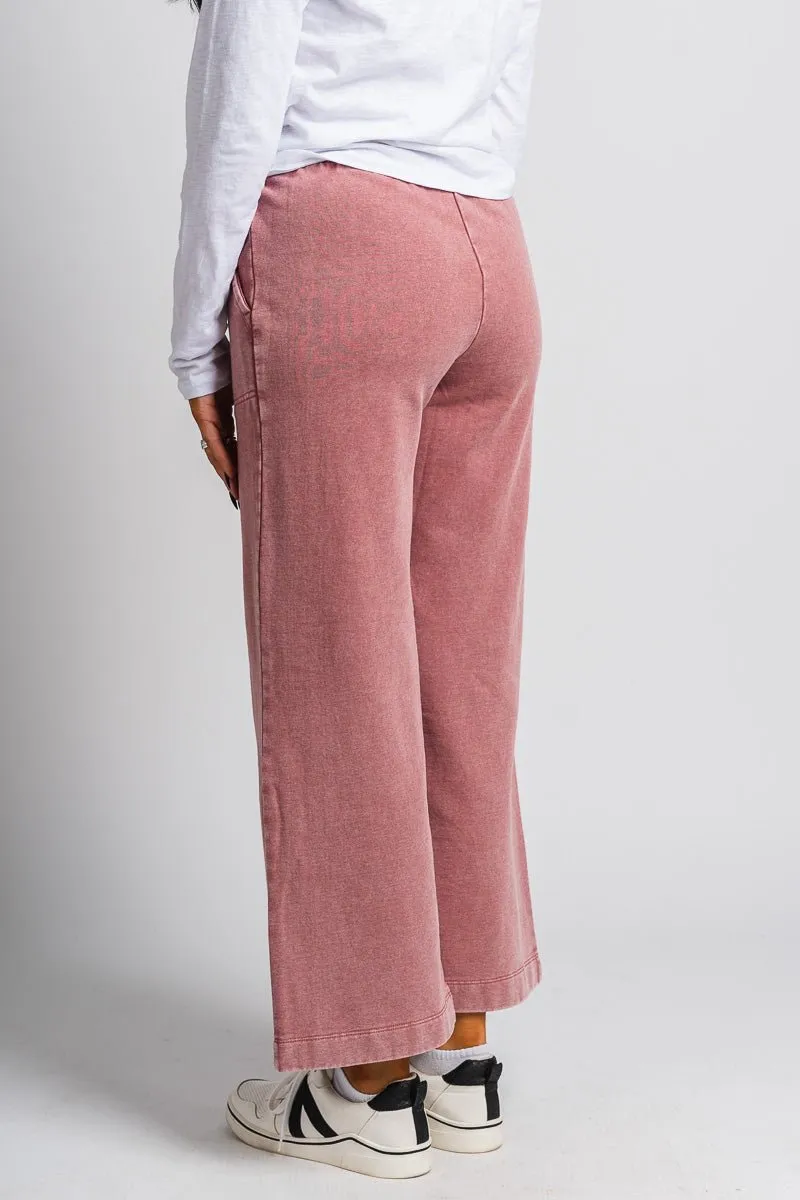 Acid wash sweatpants dusty coral