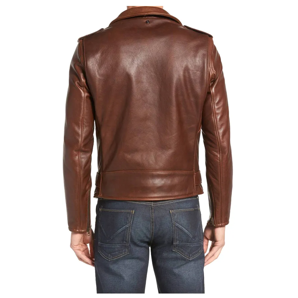 American Slim Fit Brown Moto Jacket