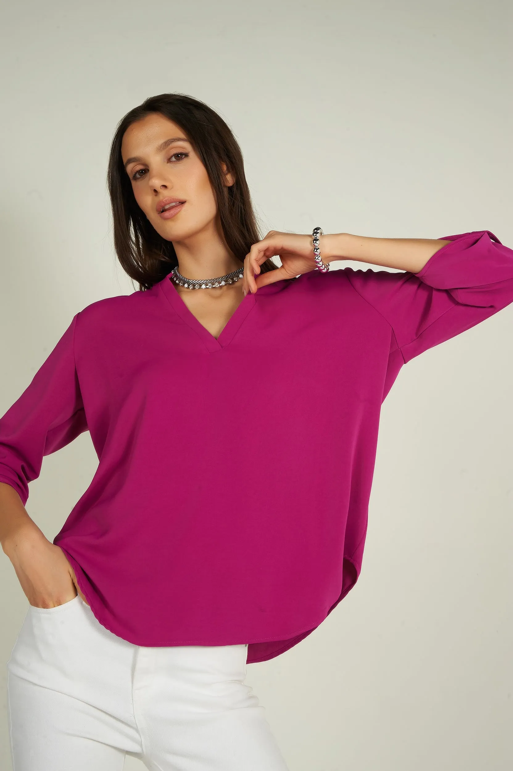Blouse à manches trois-quarts - ARIS-F24- (R-B7)