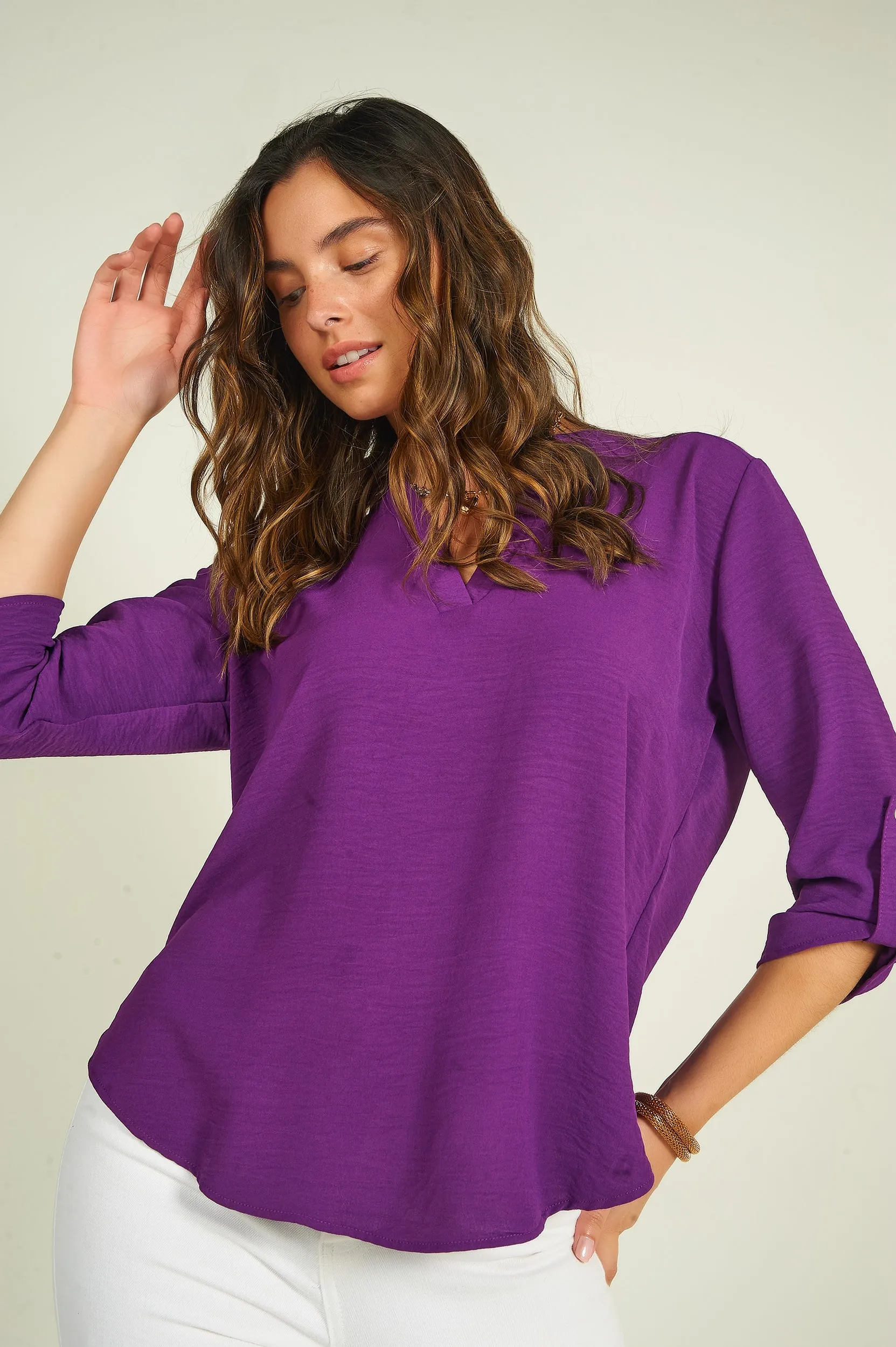 Blouse à manches trois-quarts - ARIS-F24- (R-B7)