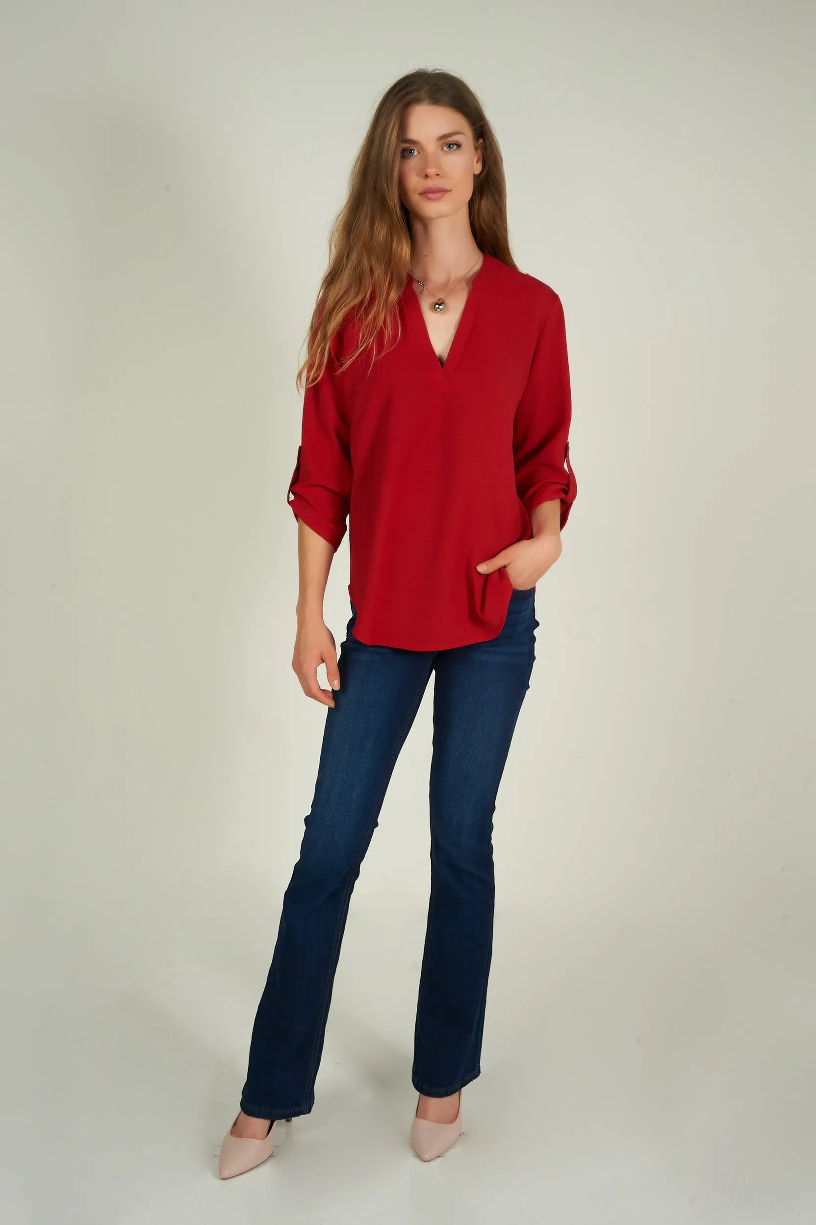 Blouse à manches trois-quarts - ARIS-F24- (R-B7)