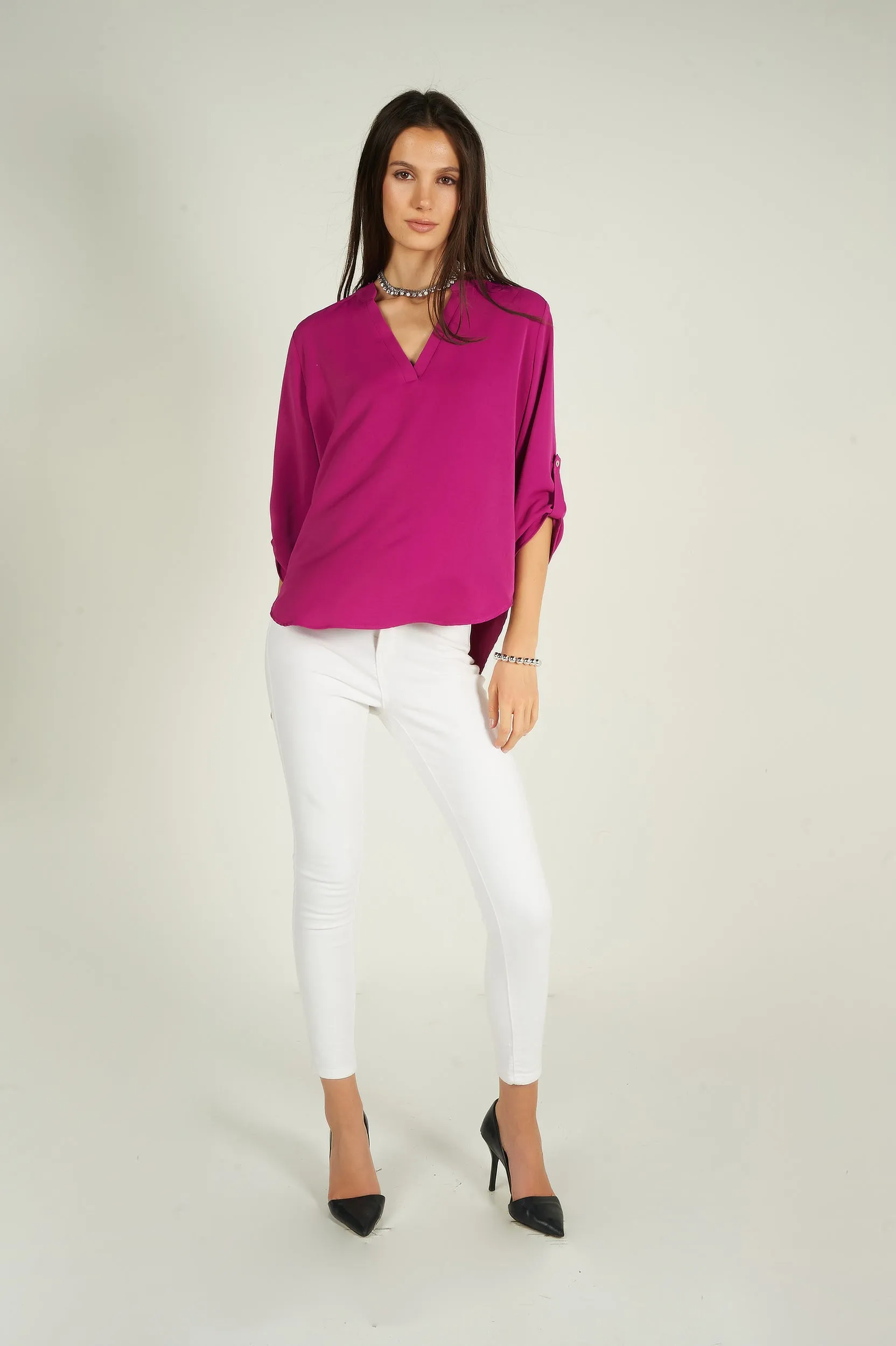 Blouse à manches trois-quarts - ARIS-F24- (R-B7)