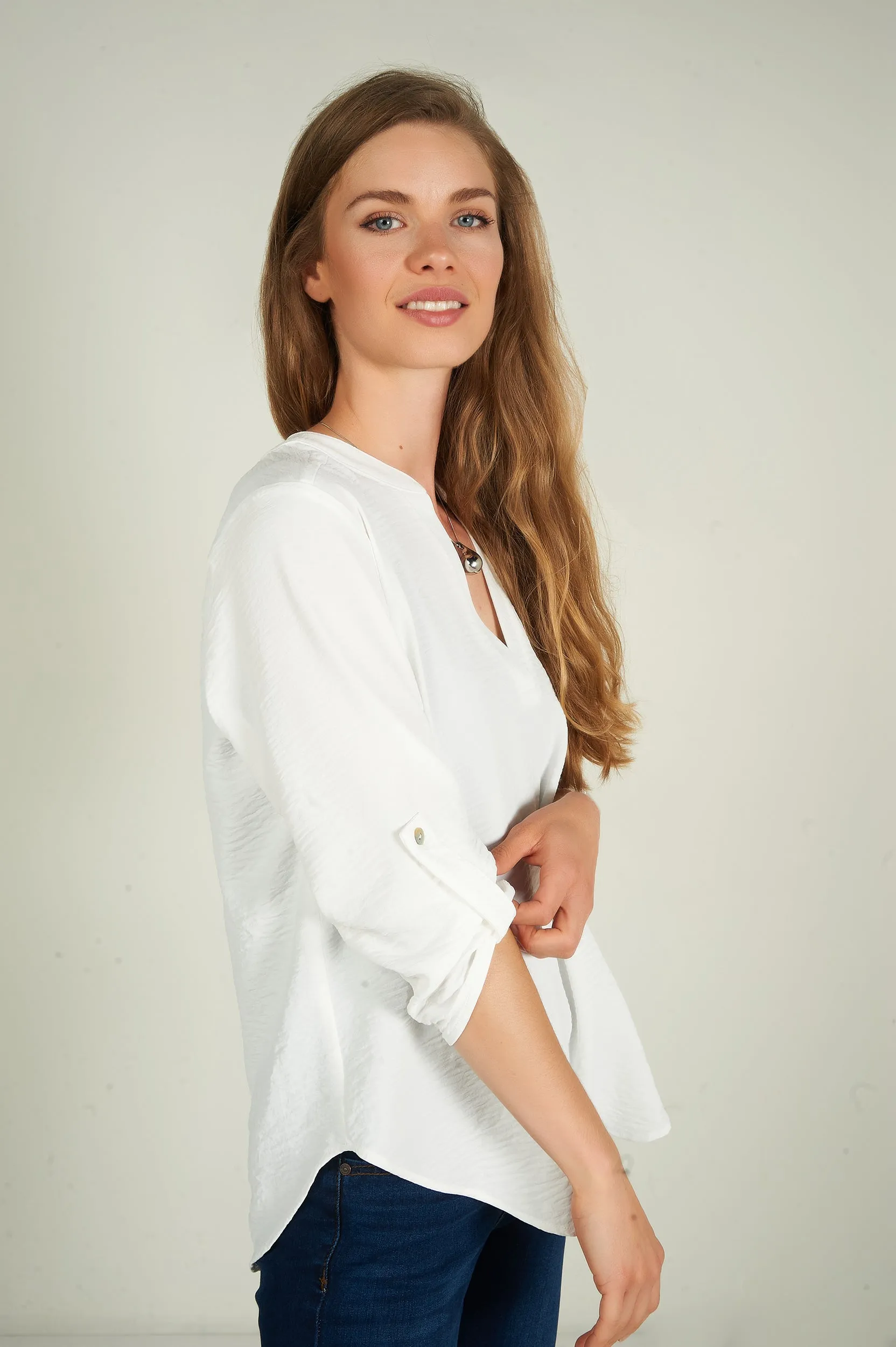 Blouse à manches trois-quarts - ARIS-F24- (R-B7)