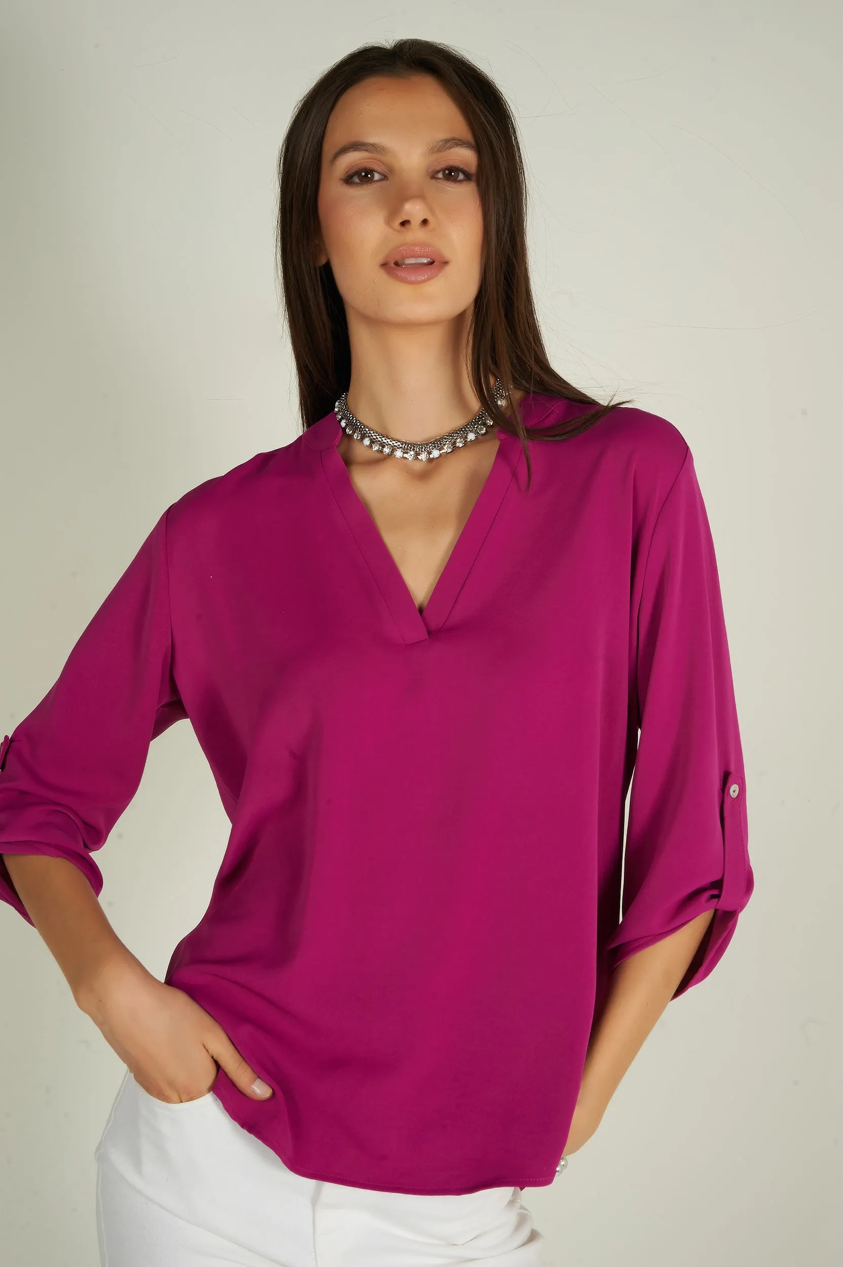 Blouse à manches trois-quarts - ARIS-F24- (R-B7)
