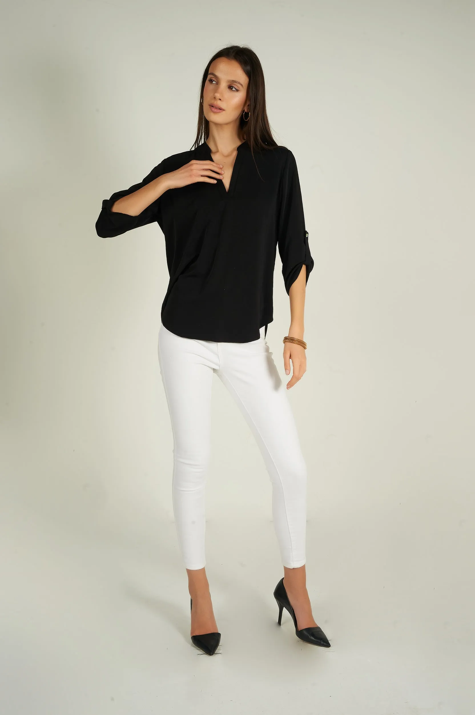 Blouse à manches trois-quarts - ARIS-F24- (R-B7)