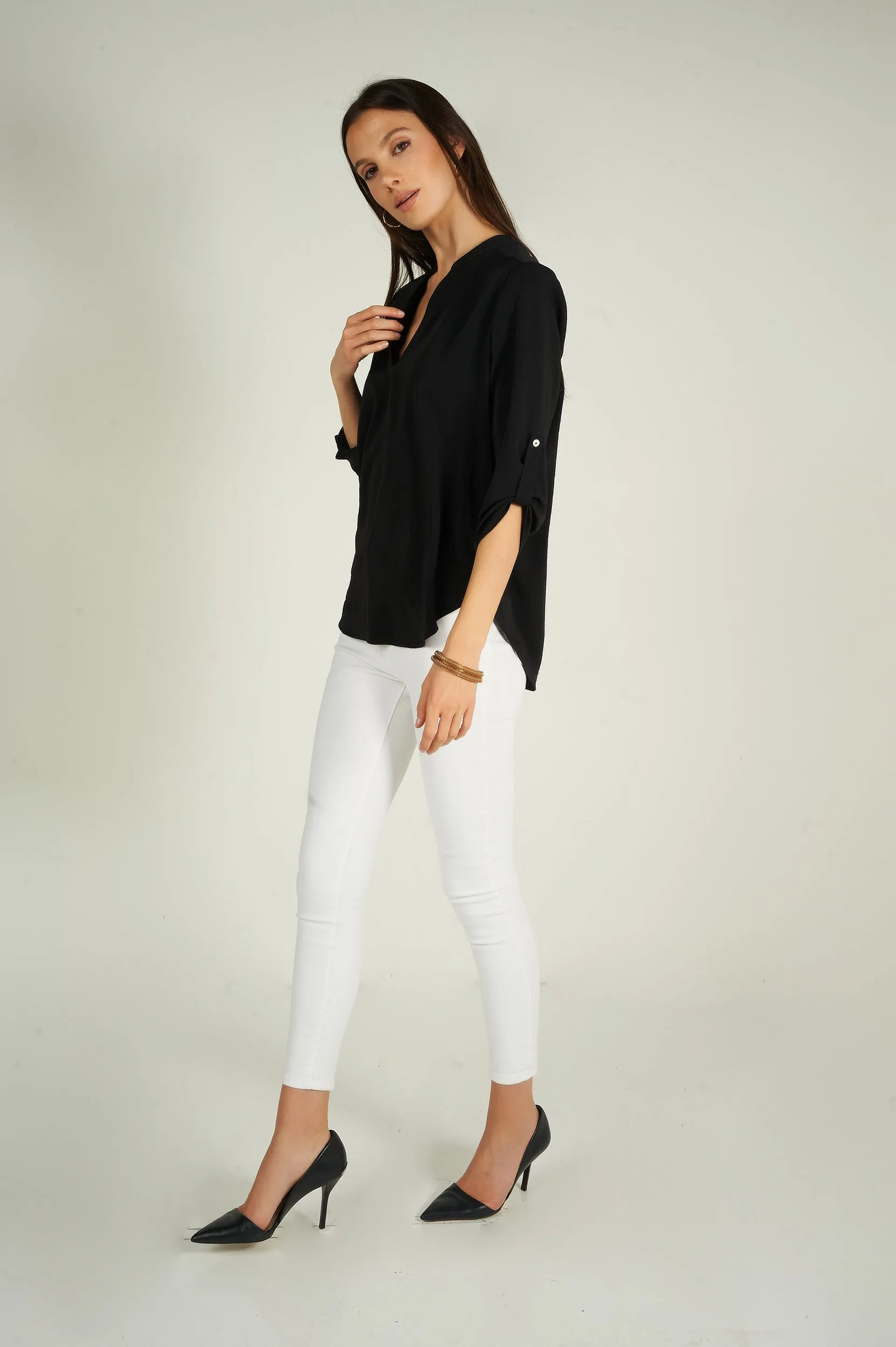 Blouse à manches trois-quarts - ARIS-F24- (R-B7)