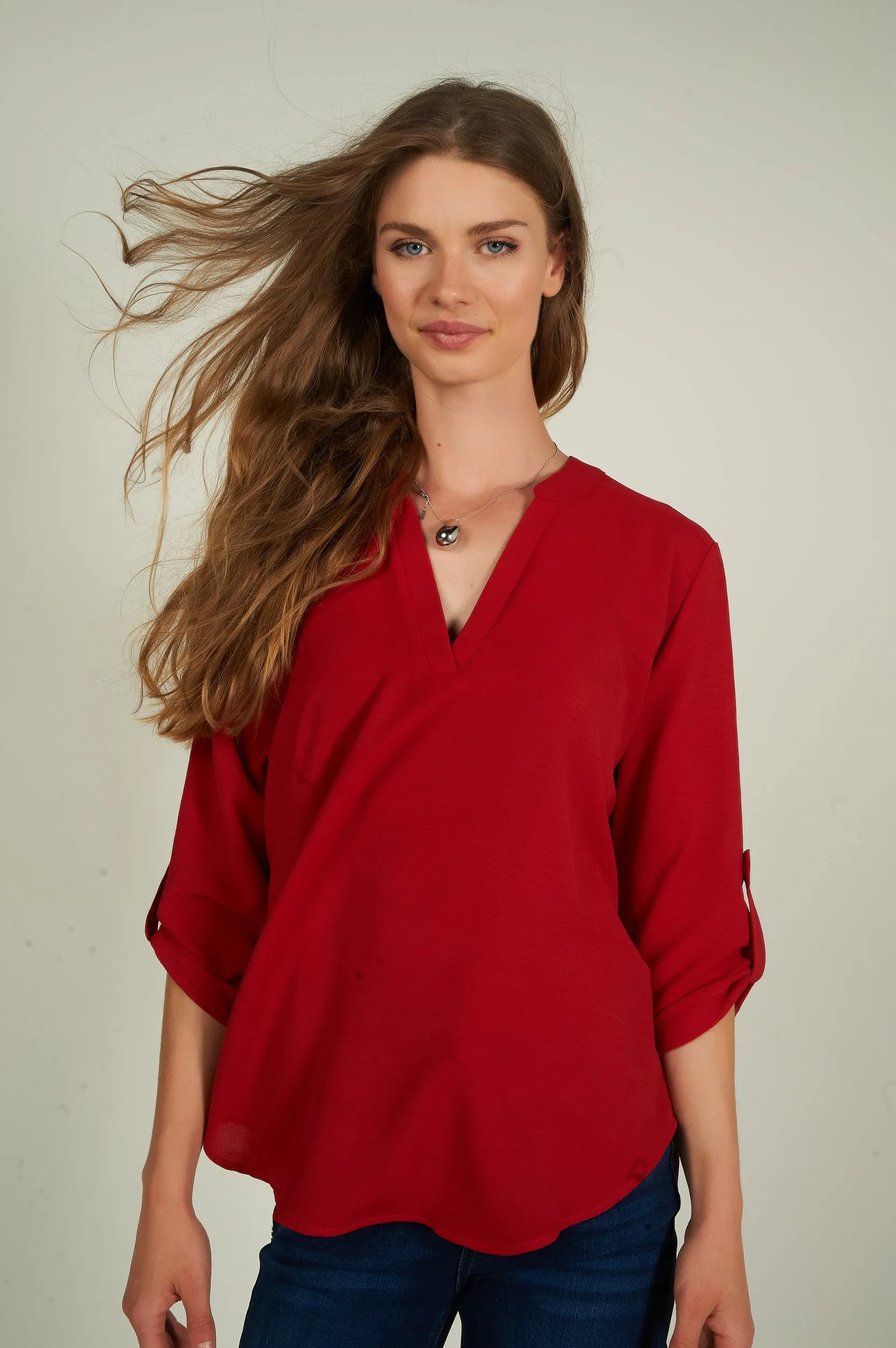 Blouse à manches trois-quarts - ARIS-F24- (R-B7)