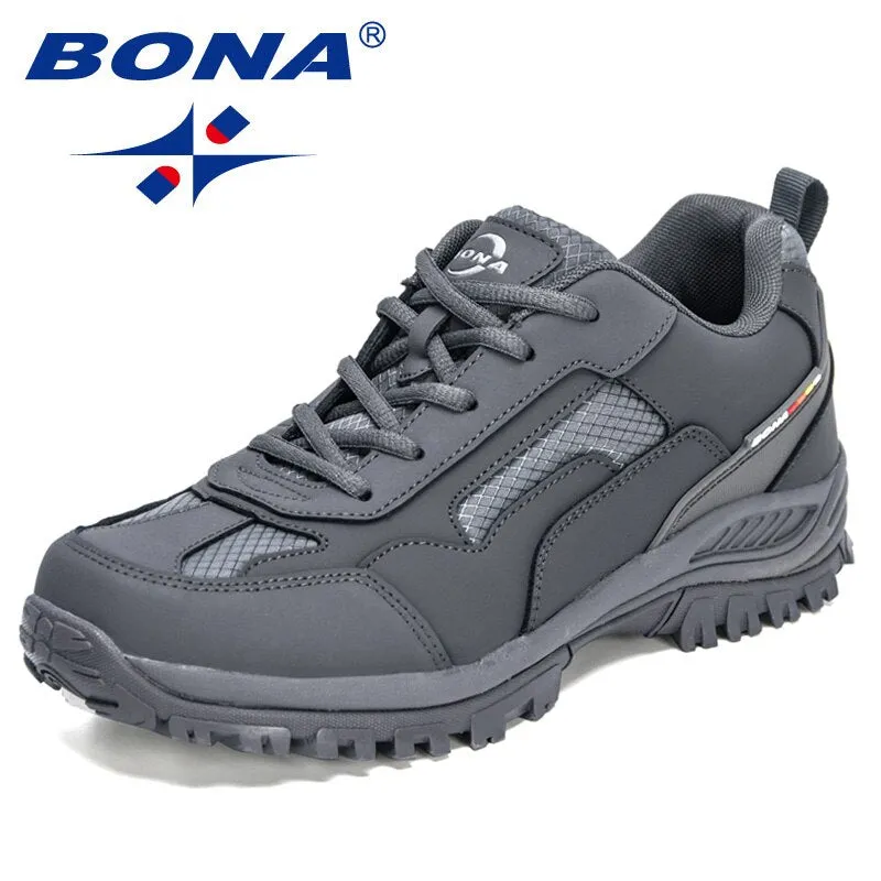 BONA 2021 New Designers Non-slip Wear-resistant Breathable Hiking Shoes Men Outdoor High-quality Jogging Walking Shoe Mansculino