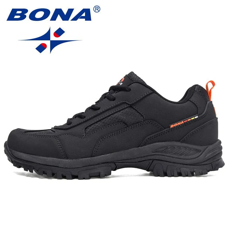 BONA 2021 New Designers Non-slip Wear-resistant Breathable Hiking Shoes Men Outdoor High-quality Jogging Walking Shoe Mansculino