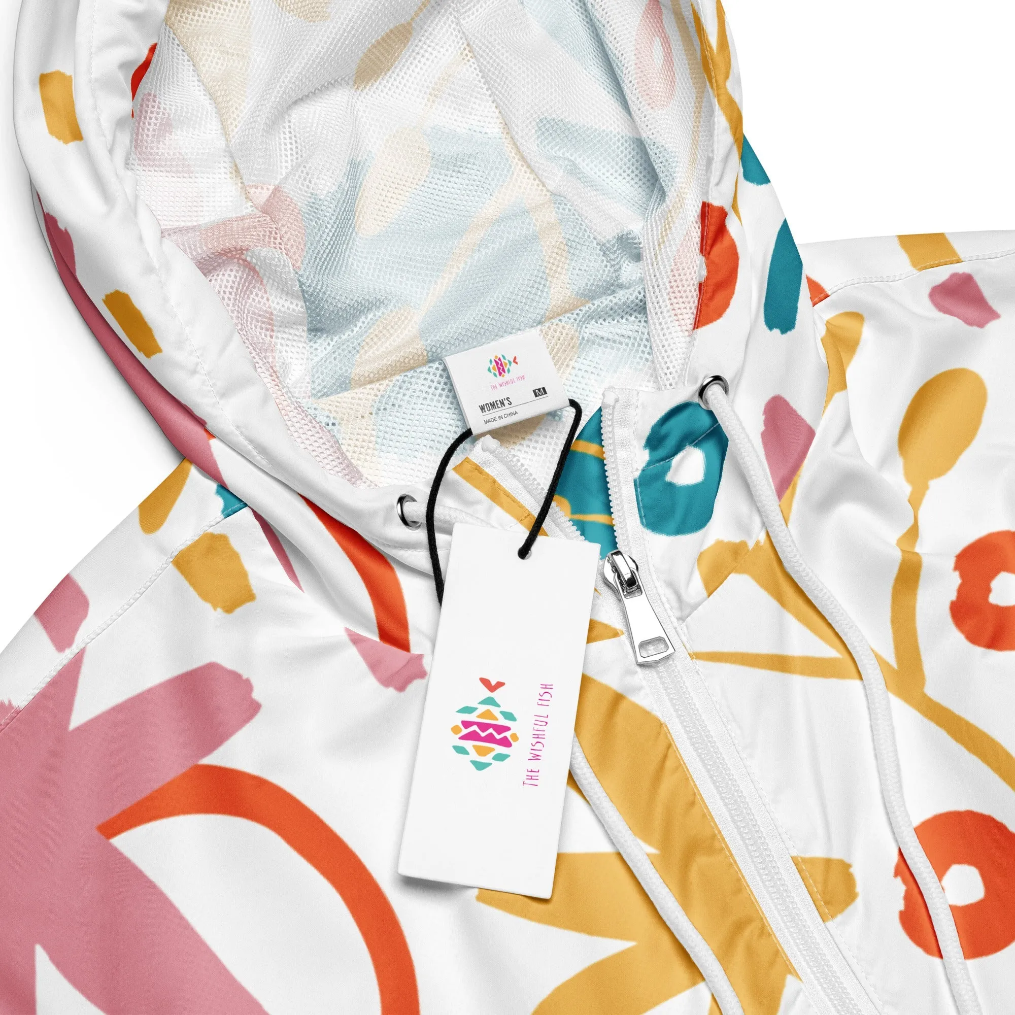 BOTANICAL Print Cropped Windbreaker