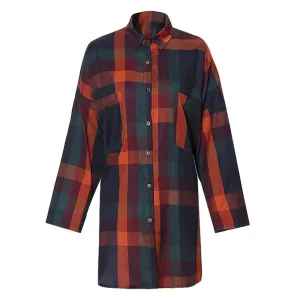 Colorblock Plaid Casual Blouses For Women Lapel Long Sleeve Spliced Single Breasted Minimalist Shirts Female Fashion Style