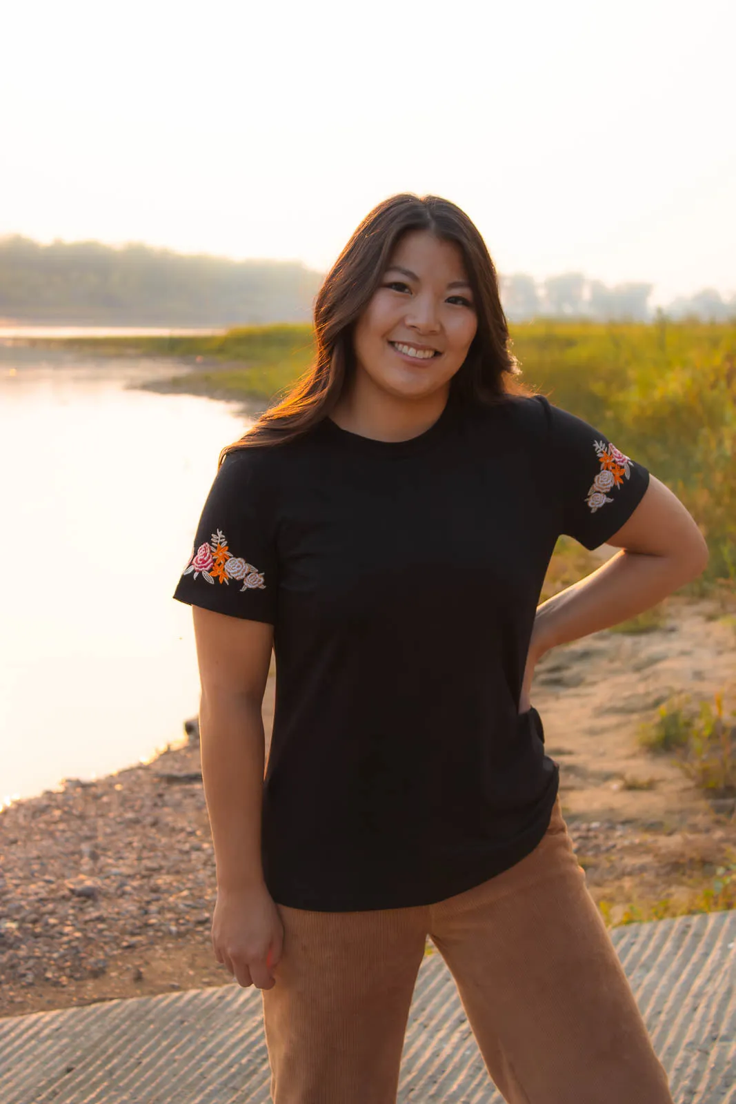 Demi Floral Embroidered T-Shirt