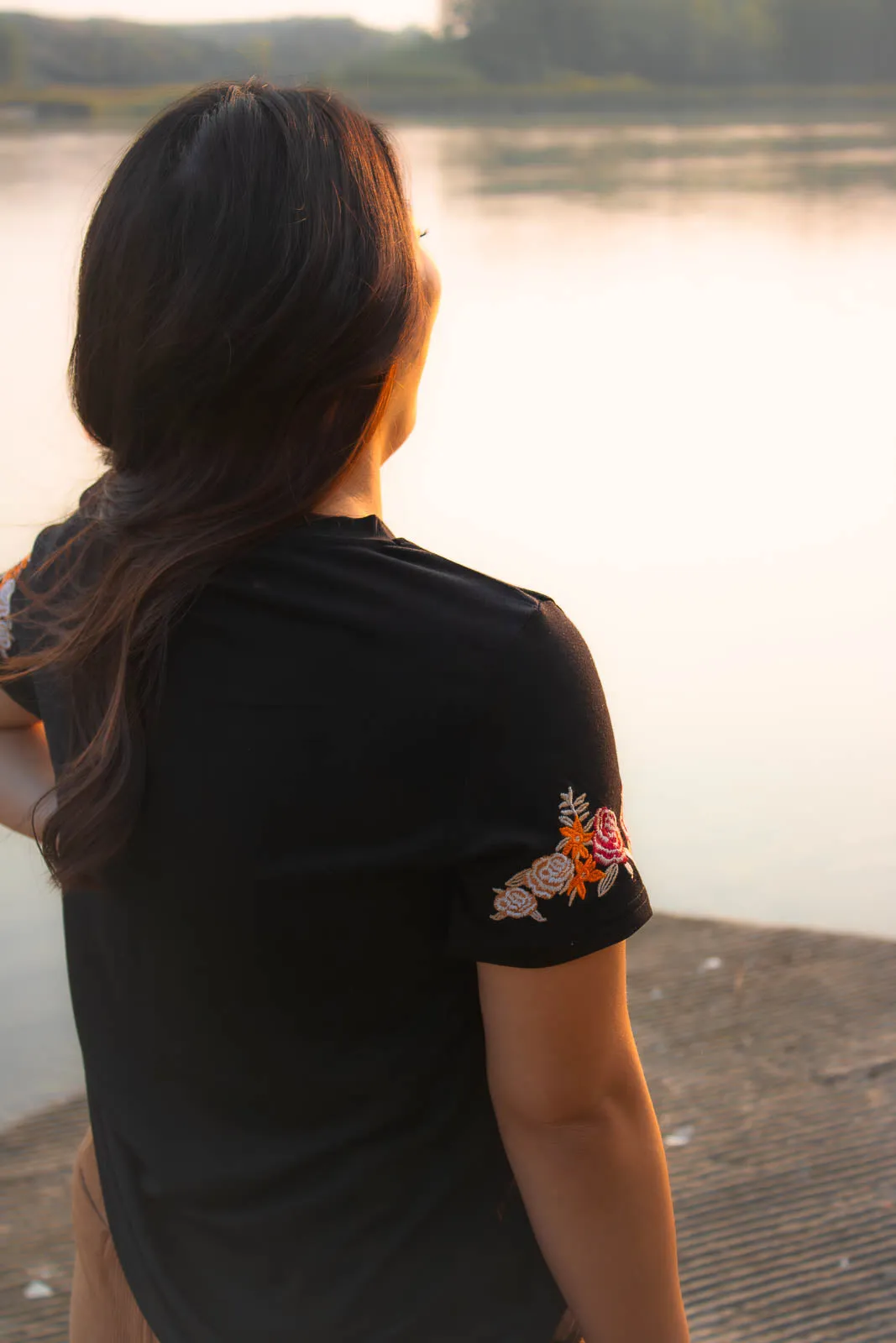 Demi Floral Embroidered T-Shirt