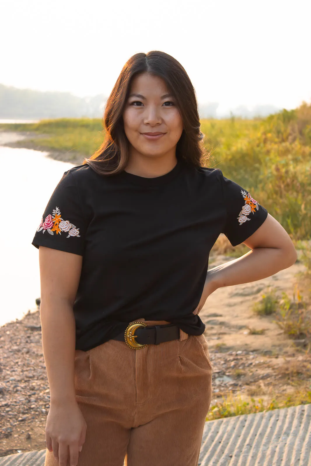 Demi Floral Embroidered T-Shirt