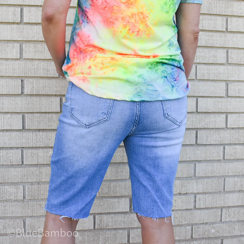 Destroyed Hem Bermudas
