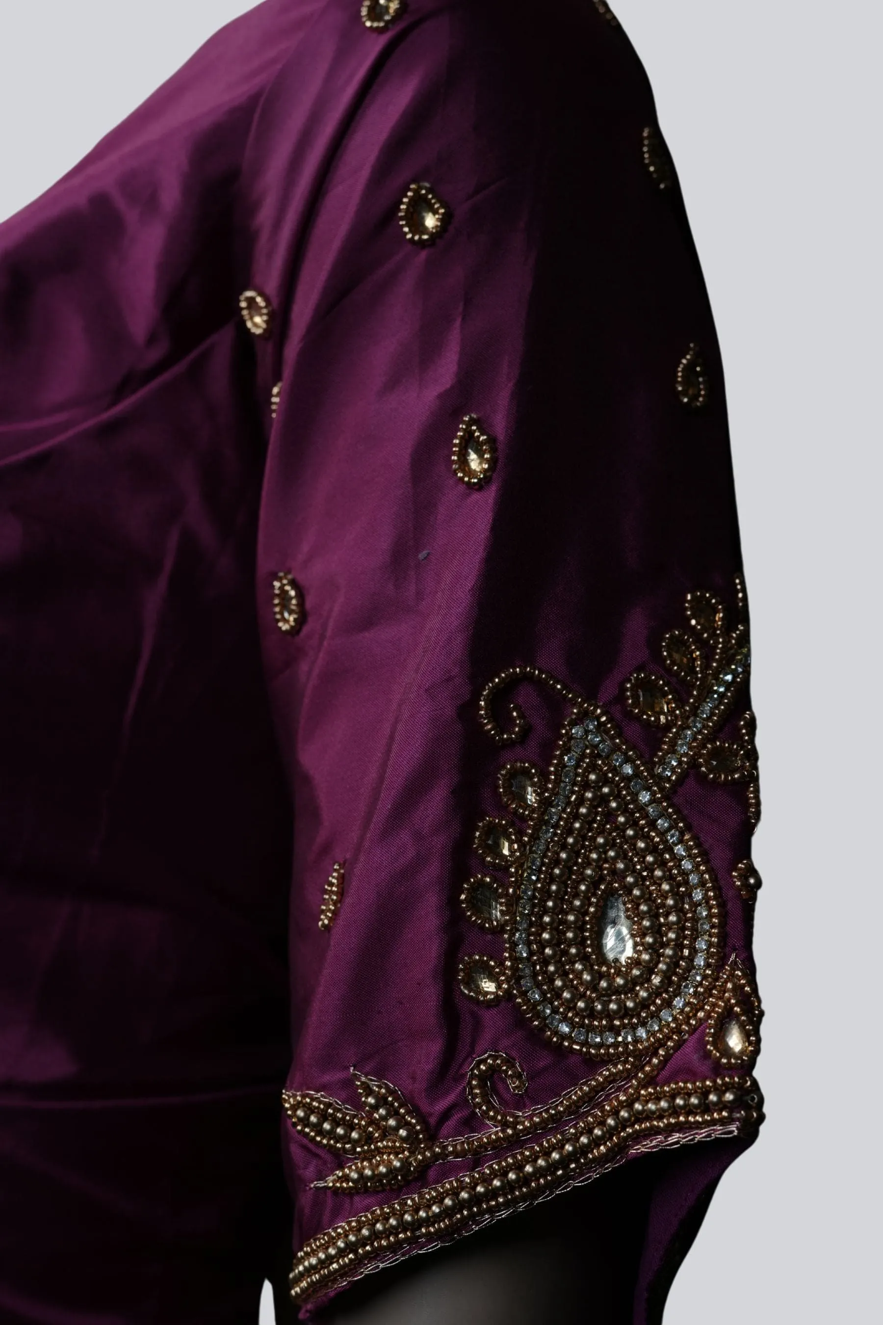 Exquisite Bridal Blouse with Heavy Maggam Work and Fancy Tassels