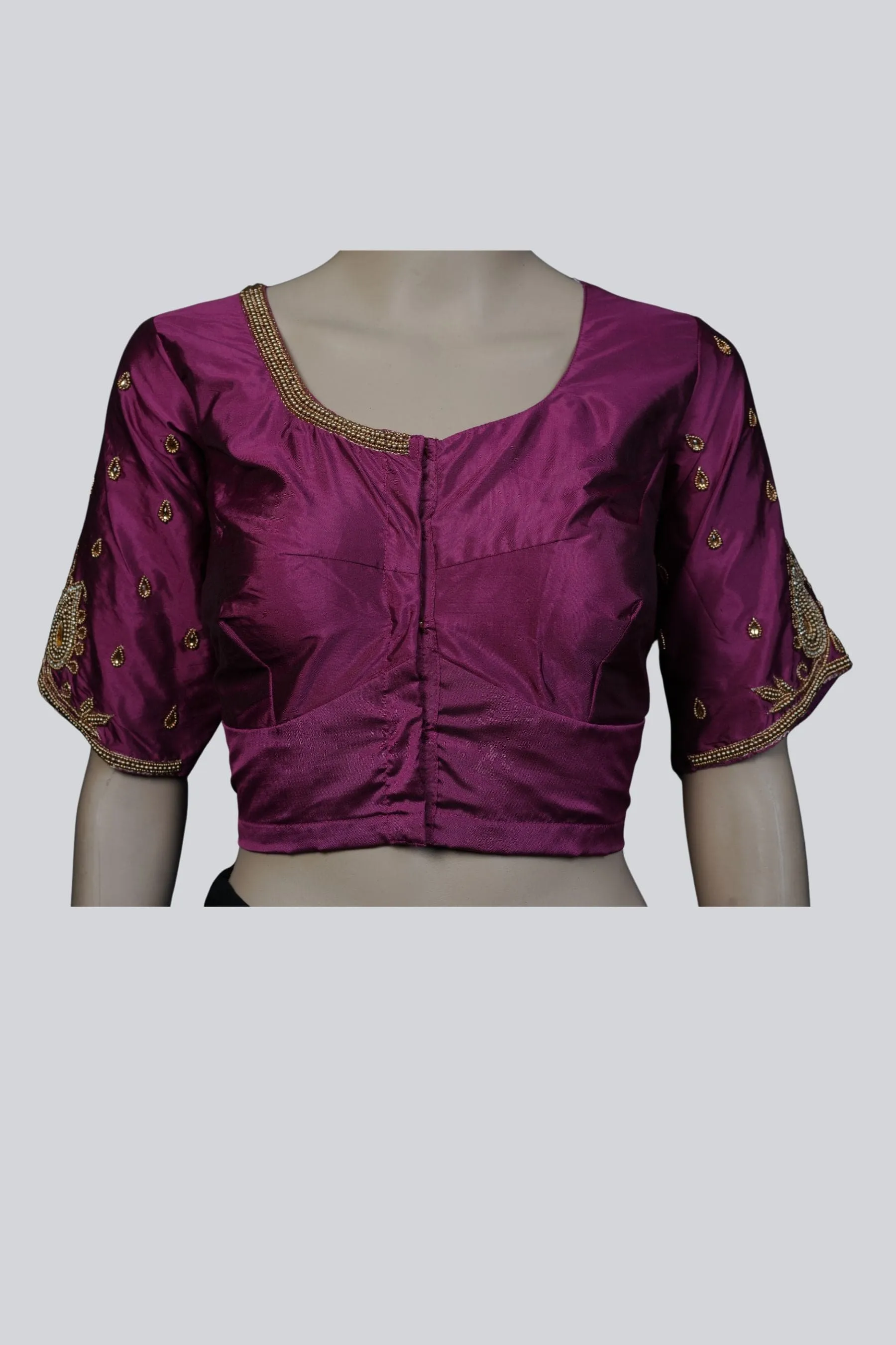 Exquisite Bridal Blouse with Heavy Maggam Work and Fancy Tassels