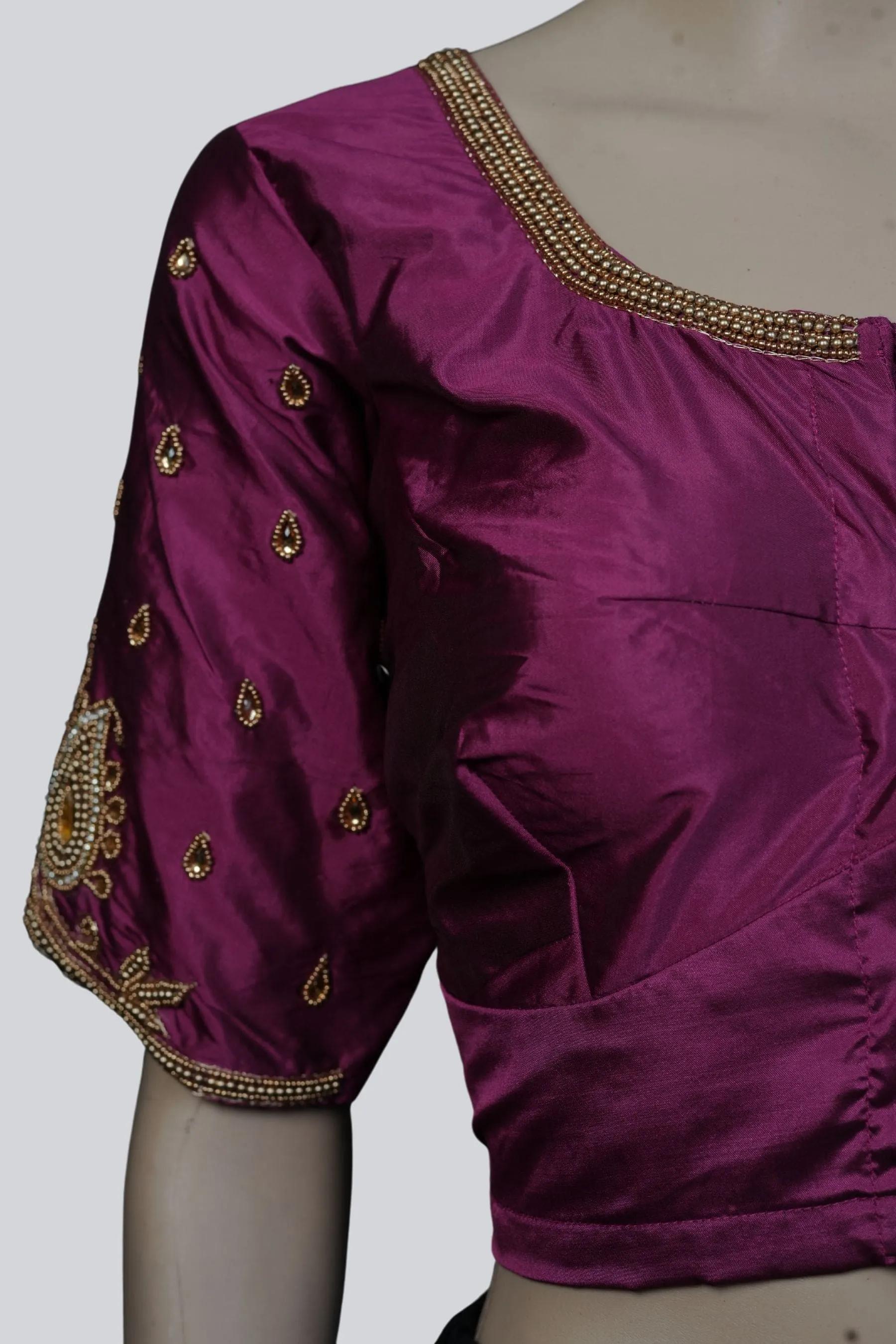 Exquisite Bridal Blouse with Heavy Maggam Work and Fancy Tassels