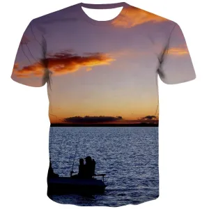 fishing T-shirt Men fish T shirts Funny sea Tshirt Printed Short Sleeve Hip hop