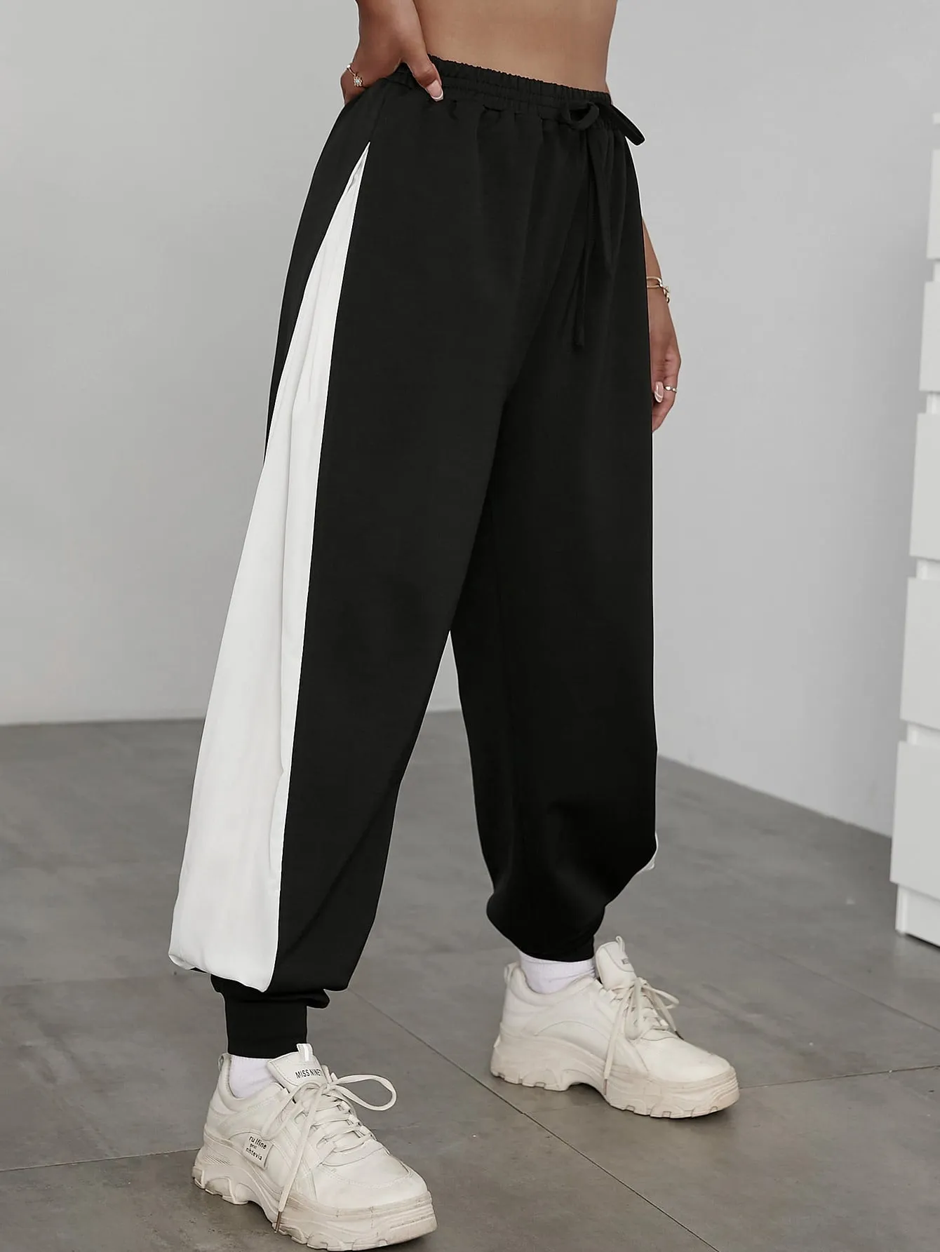 Floral Drawstring High Waist Long Women Sweatpants