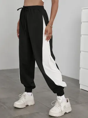 Floral Drawstring High Waist Long Women Sweatpants