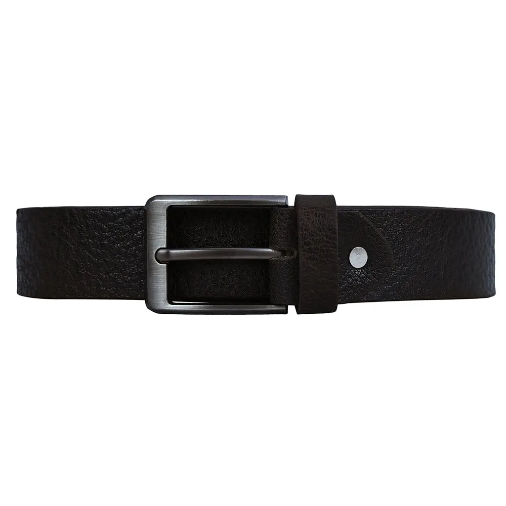Formal Designer Crocodile Grain Leather Belt Dark Brown - BTM136