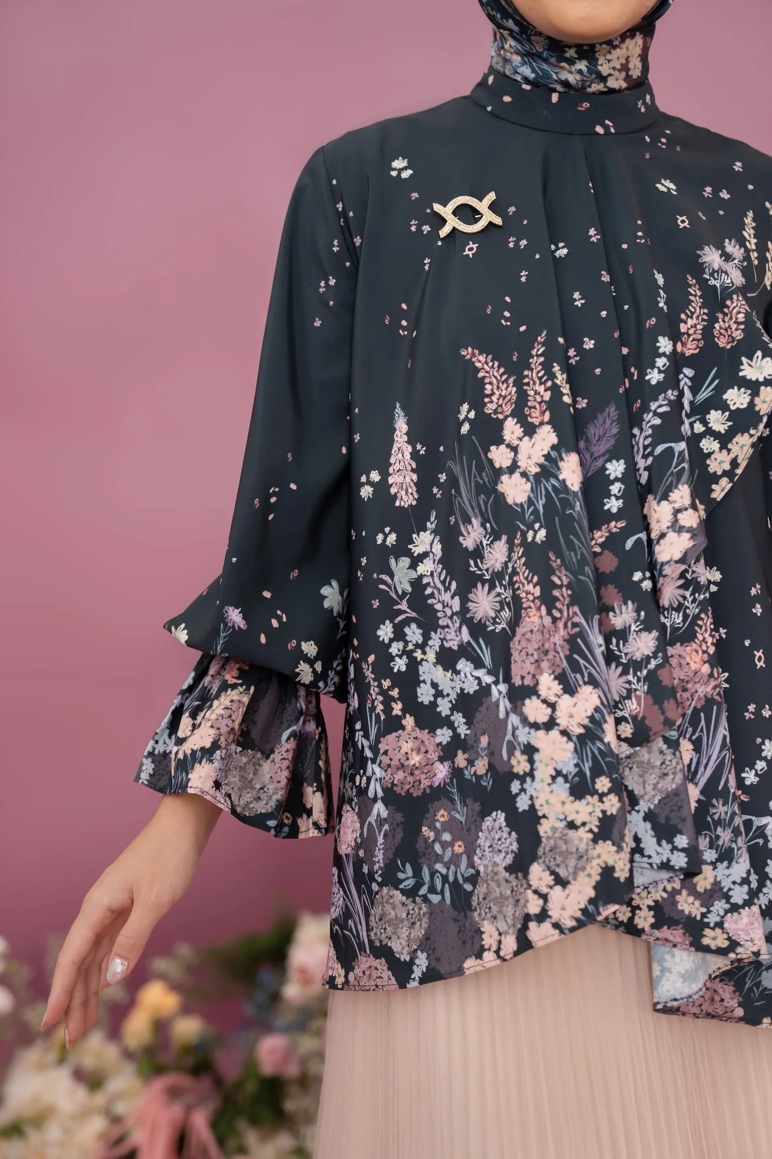 Gardenia Blouse Dark Berry