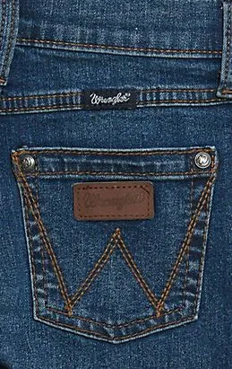 Girl's Wrangler 1009GWWDI Darci Medium Wash Wide Leg Trouser Jean (4-14)