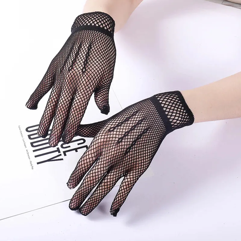 Gothic Punk Lolita Lace Hollow Out Gloves