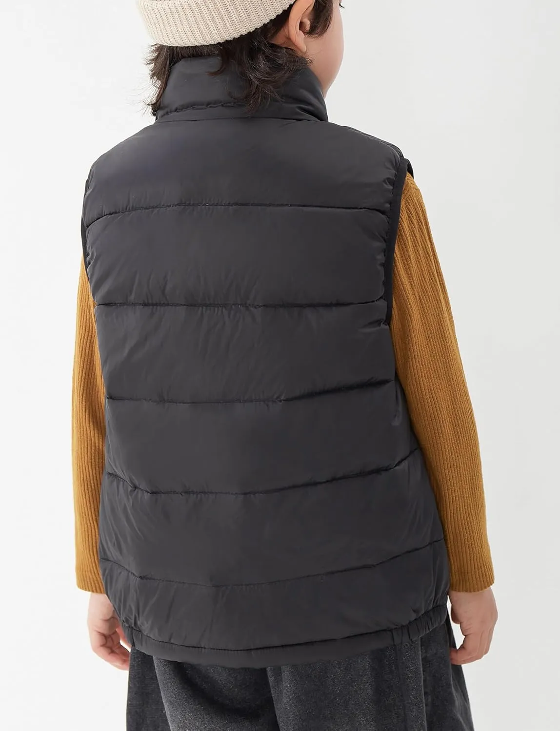 Happy Cherry Kids Winter Warm Puffer Vest Stand Collar Zip Sleeveless Jacket with Pockets