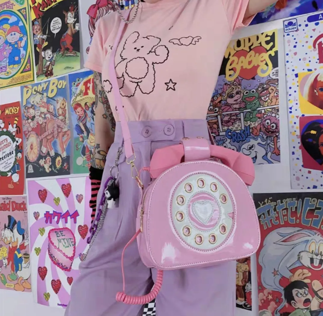 Harajuku Y2K Phone Retro Messenger Shoulder Bag