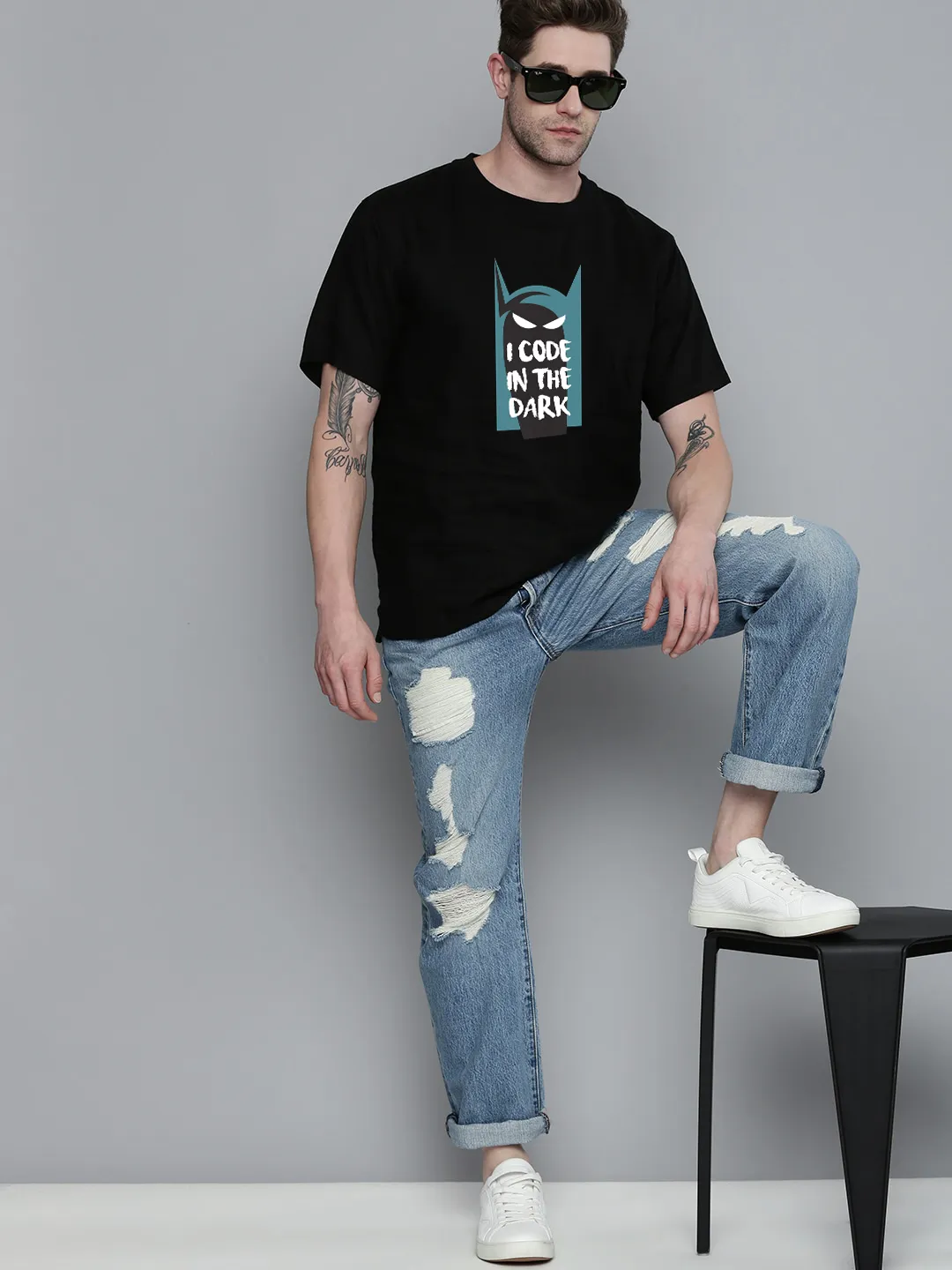 I Code In The Dark Half Sleeve T-shirt