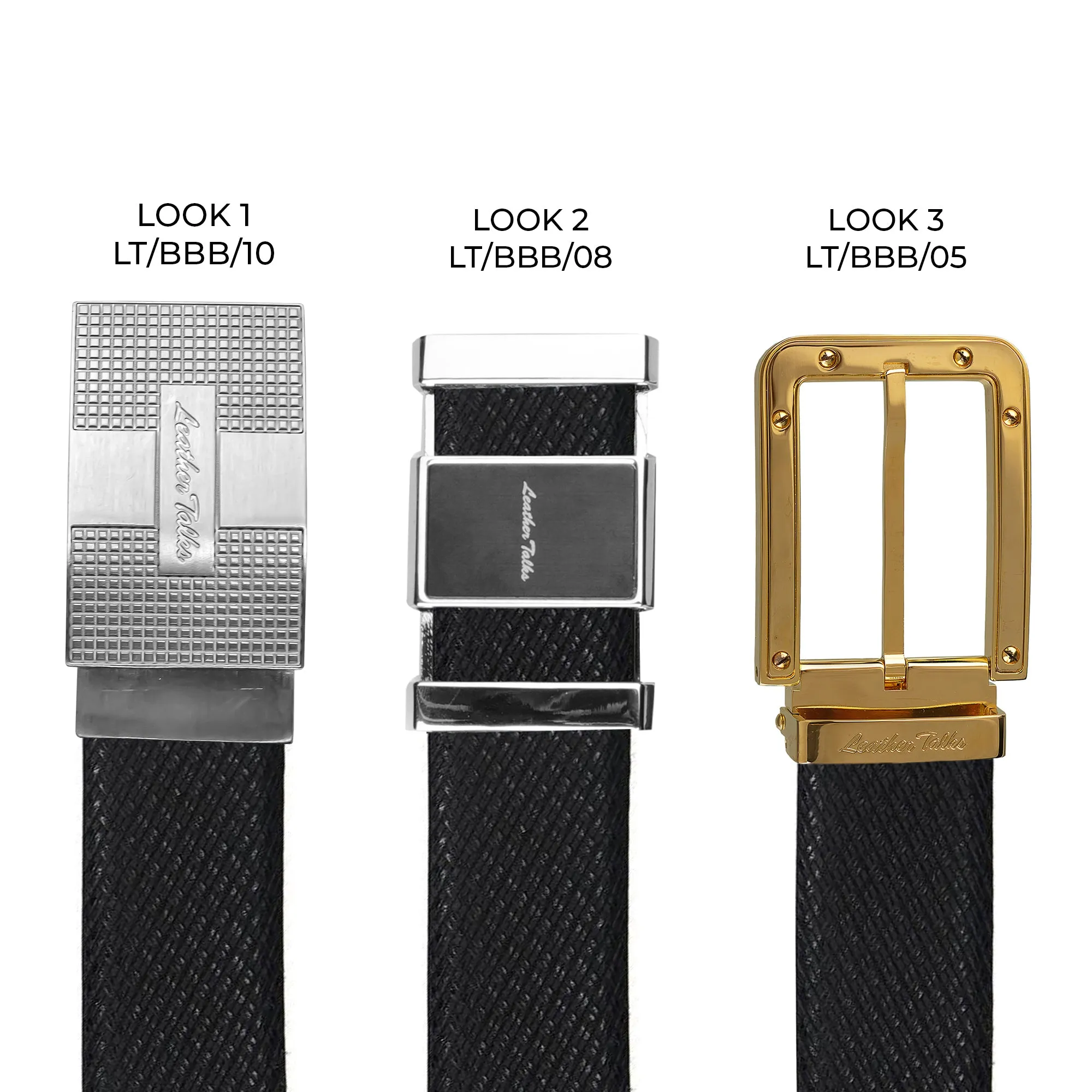 Italian Small Weave | Pure Leather | Leather Belt for Men | Color  - Black