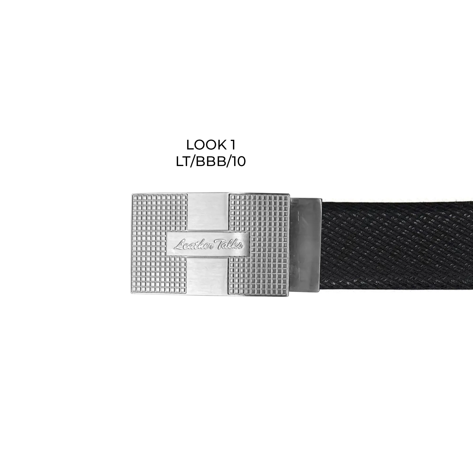 Italian Small Weave | Pure Leather | Leather Belt for Men | Color  - Black