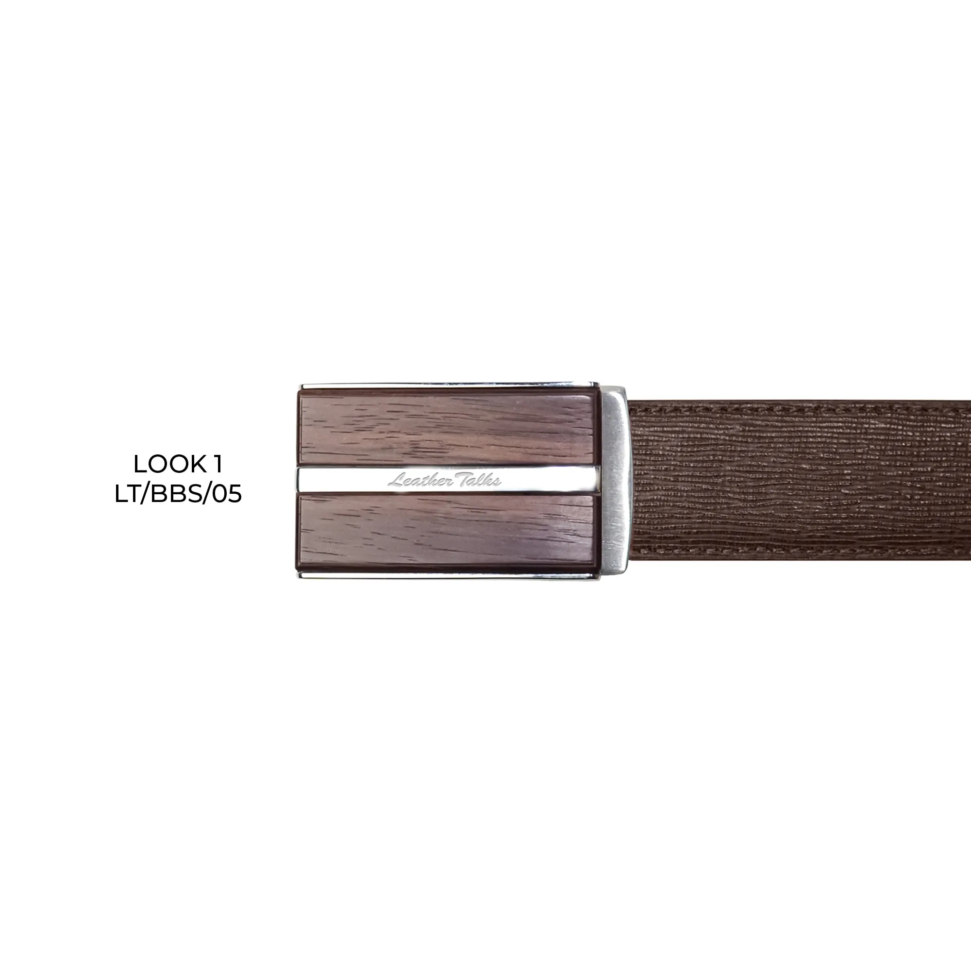 Italian Wood Finish | Men's Leather Belt | Colour: Brown