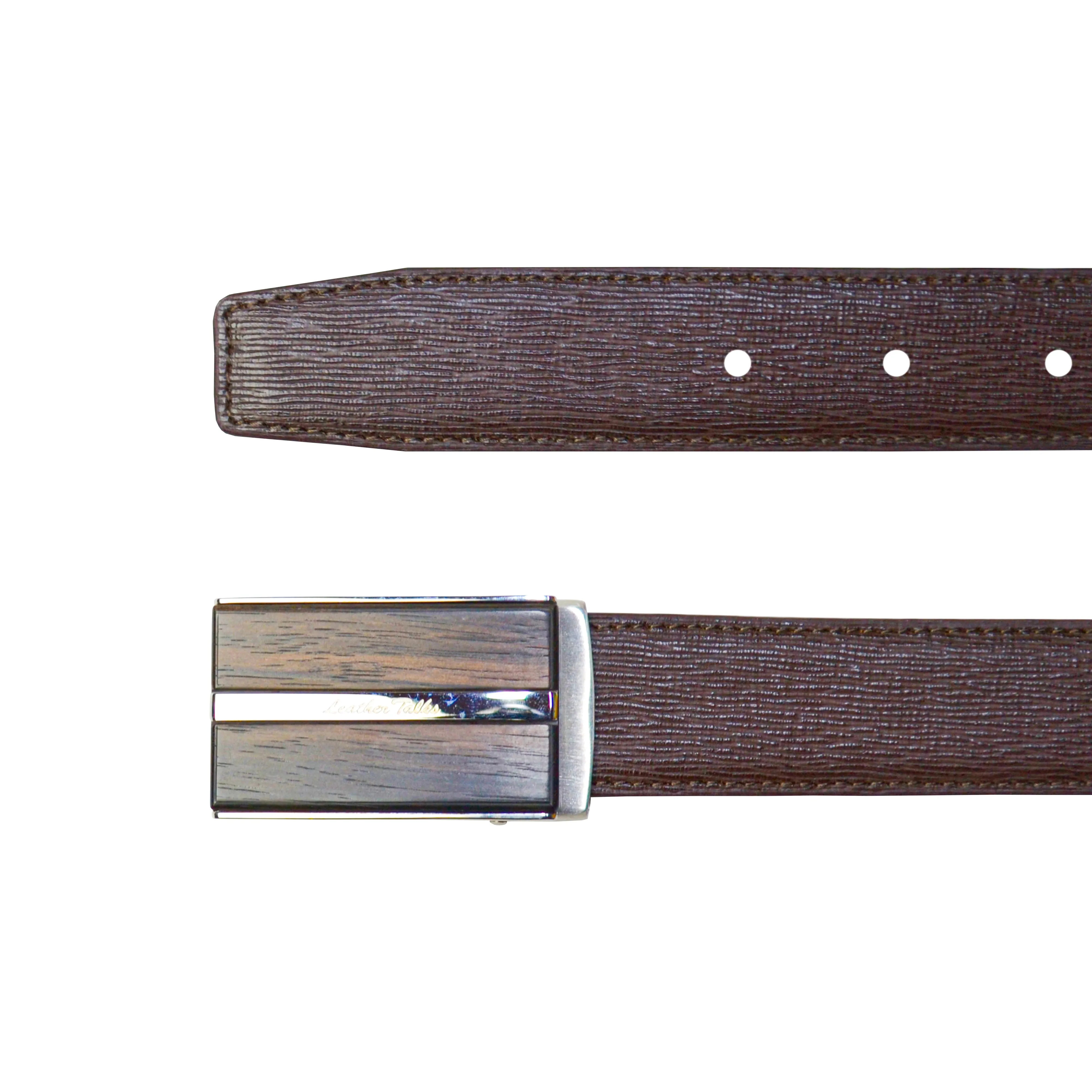 Italian Wood Finish | Men's Leather Belt | Colour: Brown