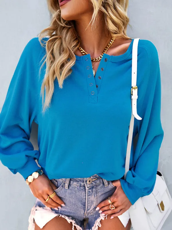 Kiley Women Fashion Casual Loose Casual Solid Color Hoodie Long Sleeve Tops