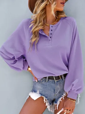 Kiley Women Fashion Casual Loose Casual Solid Color Hoodie Long Sleeve Tops