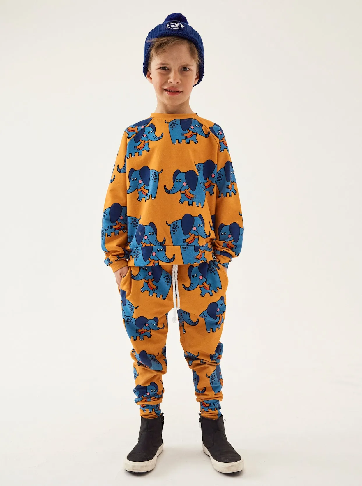 Kukukid Organic Sweatshirt - Caramel Elephant