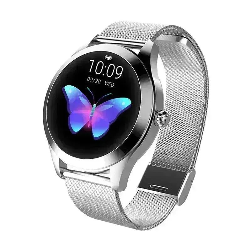 KW10x Smartx Watchx Heartx Ratex Monitoringx Sportsx Stepx Sleepx Qualityx Monitoringx Flipx Wristx Brightx Waterproofx Femalex Smartx Braceletx
