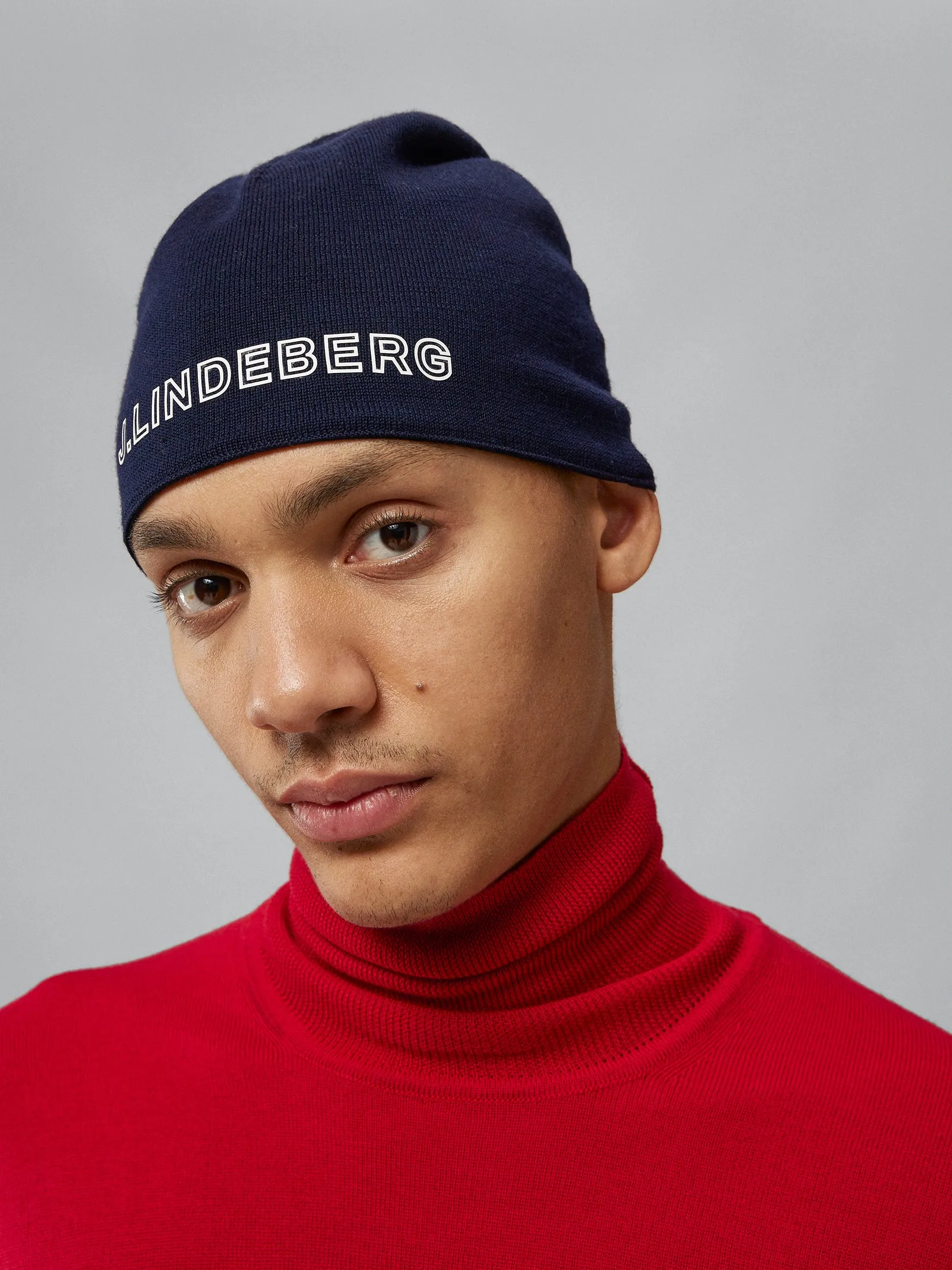 Logo Merino Windbreaker Hat / JL Navy