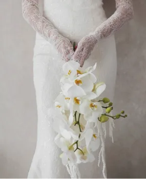 Long Fingerless Lace Gloves