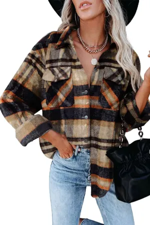 Magritta Womens Shirts Collared Long Sleeve V Neck Button Down Oversized Blouses Tops with Pockets