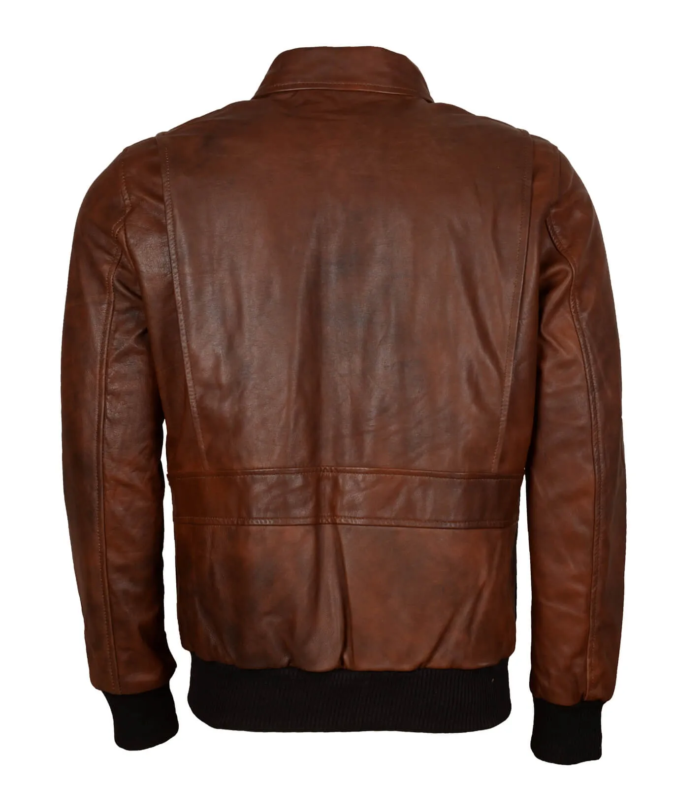 Men's Brown Flight Bomber Leather Jacket