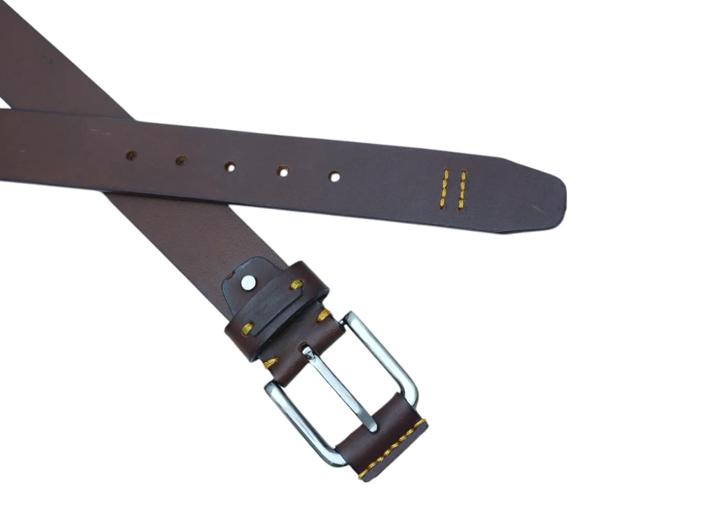 Mens Casual leather Belt 41810(BROWN)