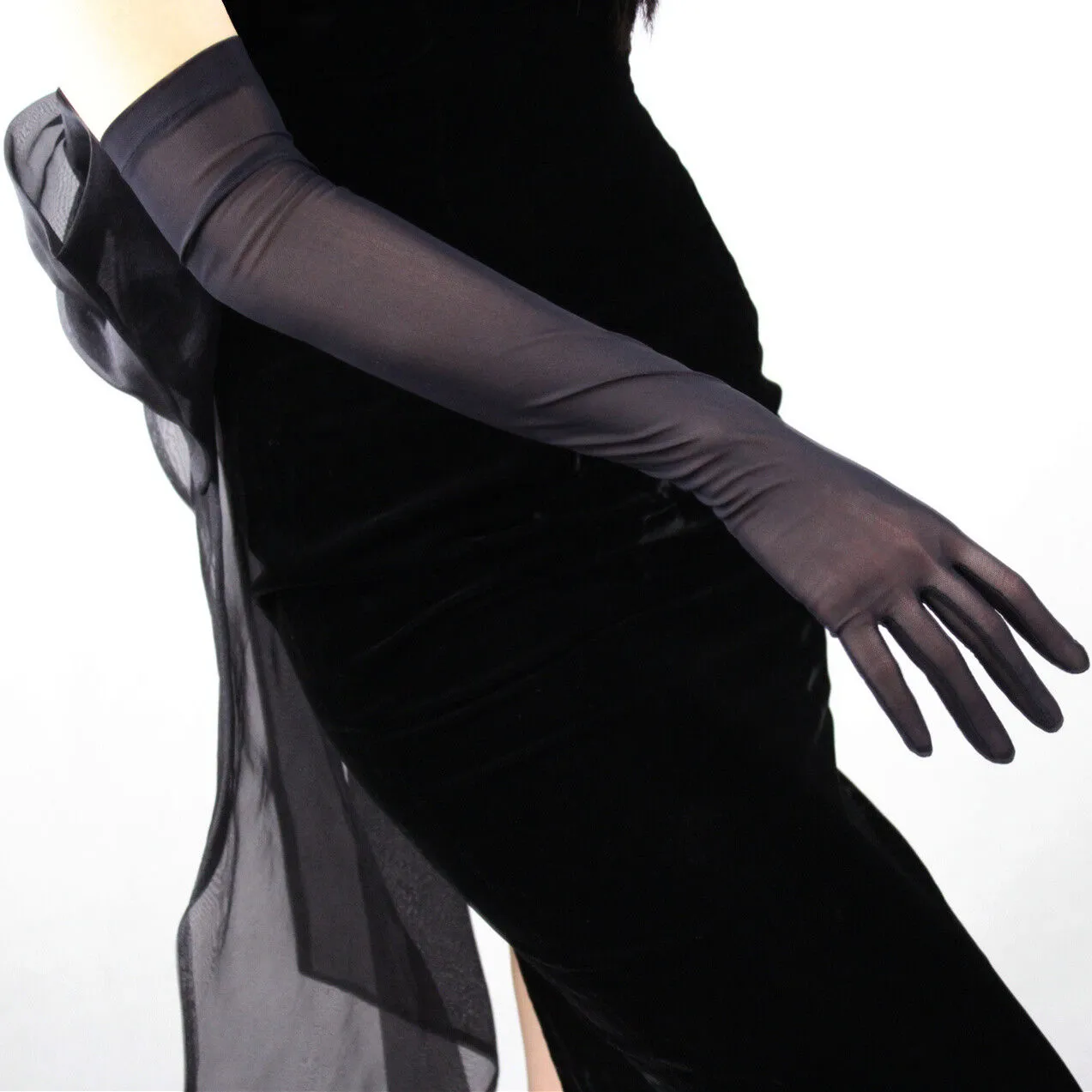 MESH GLOVES - 50cm Black