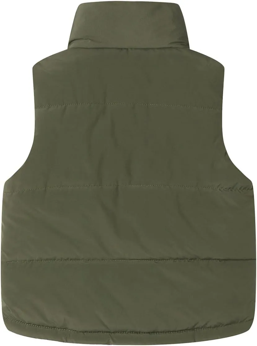 Mud Kingdom Little Boys Girls Vest Warm Jacket Stand Up Collar Winter