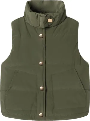 Mud Kingdom Little Boys Girls Vest Warm Jacket Stand Up Collar Winter